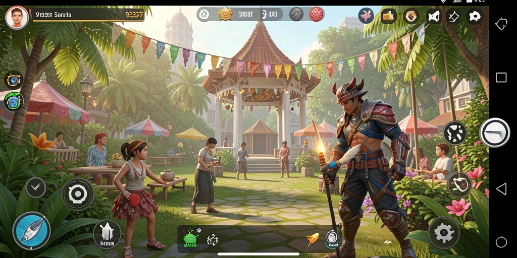 Tampilan gameplay 93337 menunjukkan interaksi karakter dalam dunia simulasi.