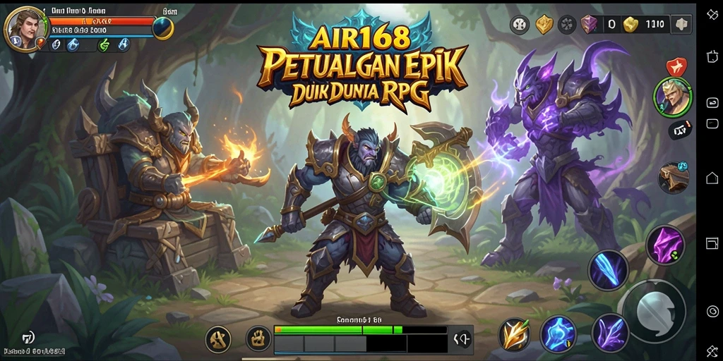 Tampilan aksi seru di dunia RPG AIR168 dengan karakter epic.