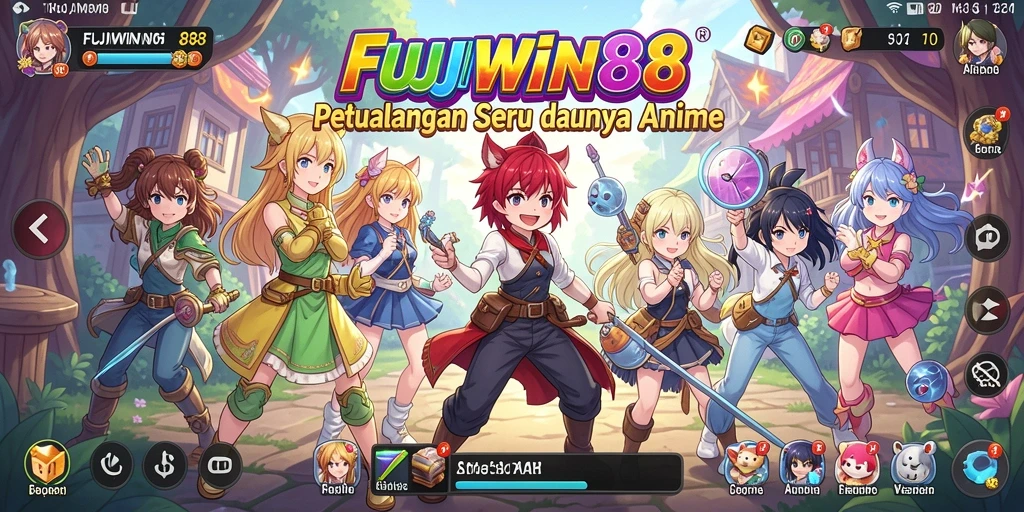 Screenshot gameplay FUJIWIN88 yang menampilkan aksi seru dalam dunia Anime.