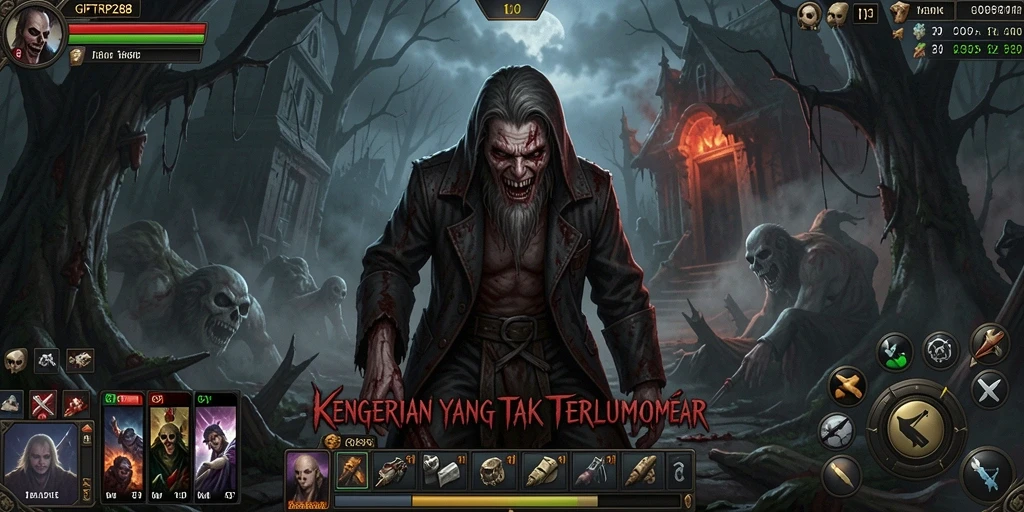 Screenshot menampilkan aksi gameplay menakutkan di GIFTRP288.
