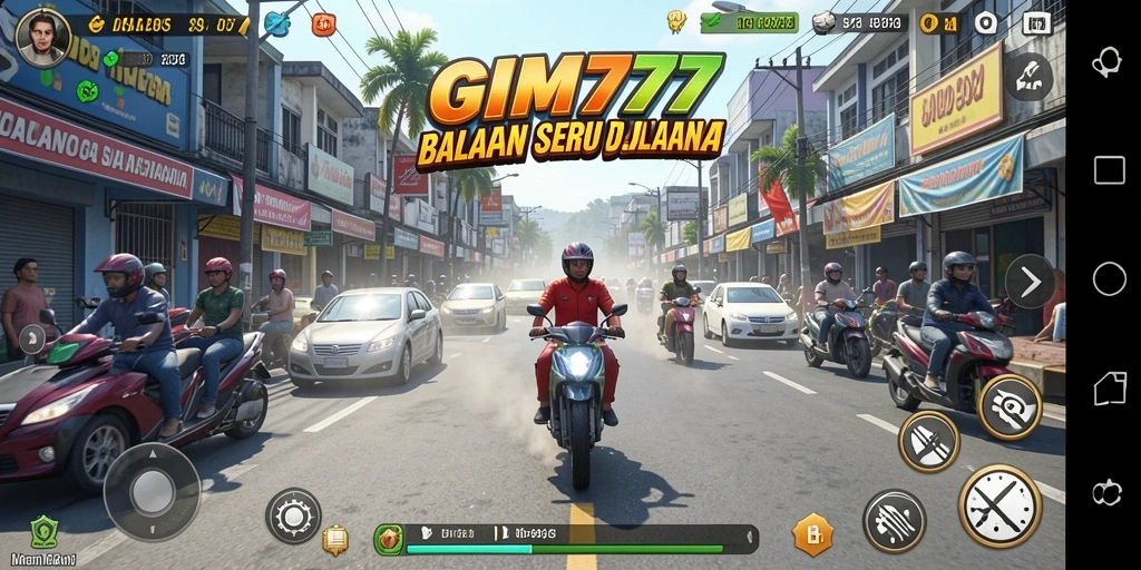 Tampilan gameplay balapan GIM777 yang mendebarkan dan menarik.