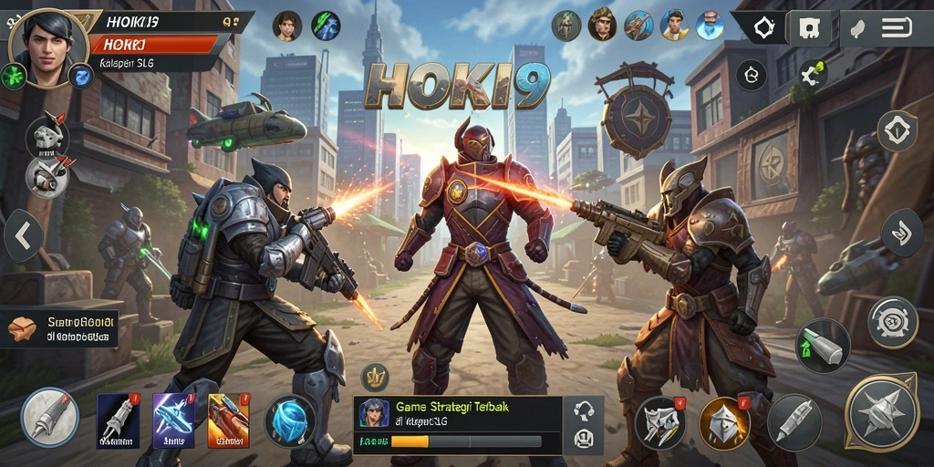 Screenshot HOKI9 menampilkan pertempuran epik dengan elemen strategi.