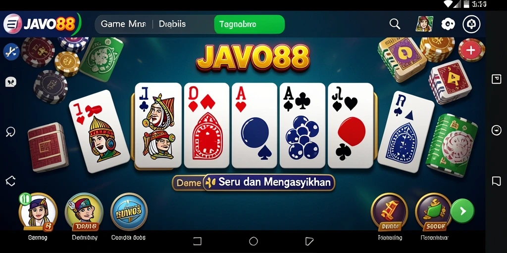 Screenshot gameplay JAVO88 yang menampilkan serunya permainan Domino.