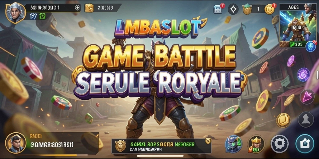 Tangkapan layar gameplay seru di LMBASLOT Battle Royale
