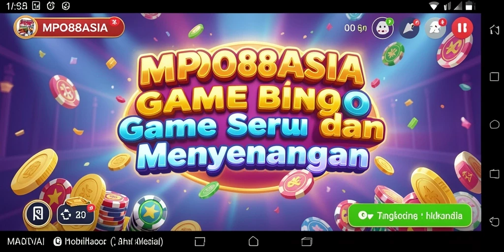 Tampilan gameplay seru dalam aplikasi MPO88ASIA Bingo.