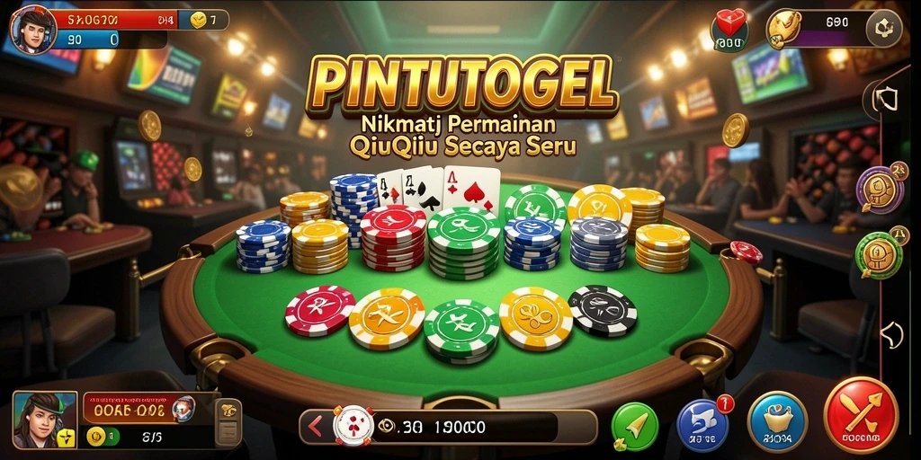 Screenshot utama PINTUTOGEL menampilkan gameplay QiuQiu yang seru.