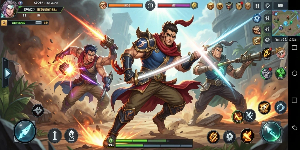 Tampilan gameplay SP212 yang mendebarkan dan intens di arena Fighting.