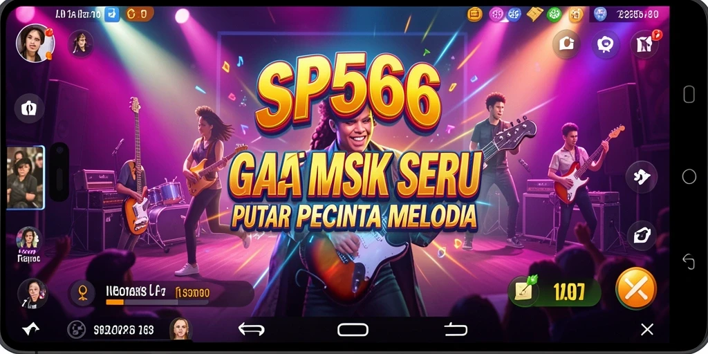 Tangkapan layar dari permainan SP666 menunjukkan suasana bermain musik yang menyenangkan.