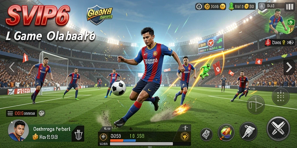 Tampilan gameplay menarik dari SVIP6 dengan berbagai aktivitas olahraga.