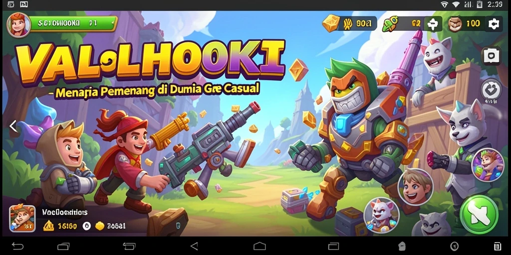 Screenshot VALOHOKI menampilkan momen seru dalam permainan Casual.
